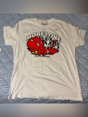 Lonely Hearts Club x Massive Action More Love Baby Devil White Men’s XL Shirt